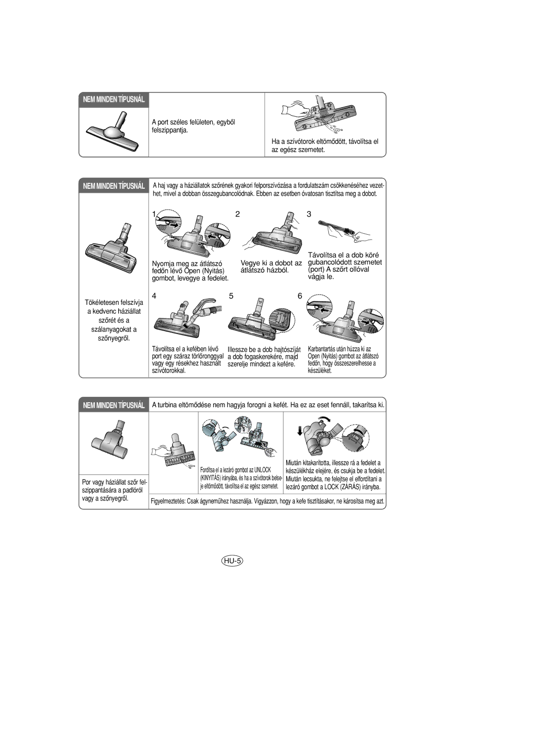 Samsung VCC8570H3C/XEH manual Távolítsa el a dob köré 