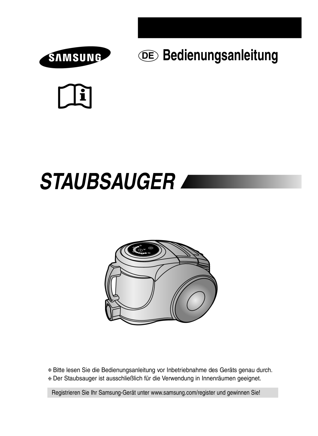 Samsung VCC8580H3C/XEG, VCC8580H3S/XEG, VCC8550H3K/XEG, VCC8550H3K/XEF manual Staubsauger 