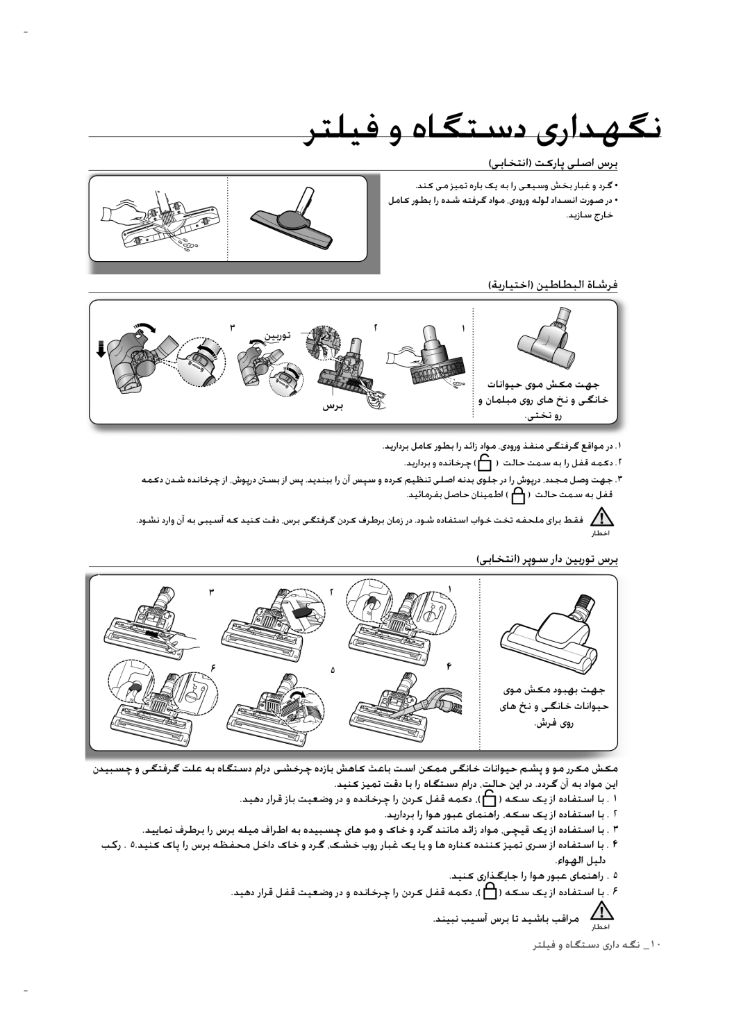 Samsung VCC8790H3K/HAC manual یباختنا تکراپ یلصا سرب, ةيرايتخا نيطاطبلا ﺓاشرف, یباختنا رپوس راد نیبروت سرب 