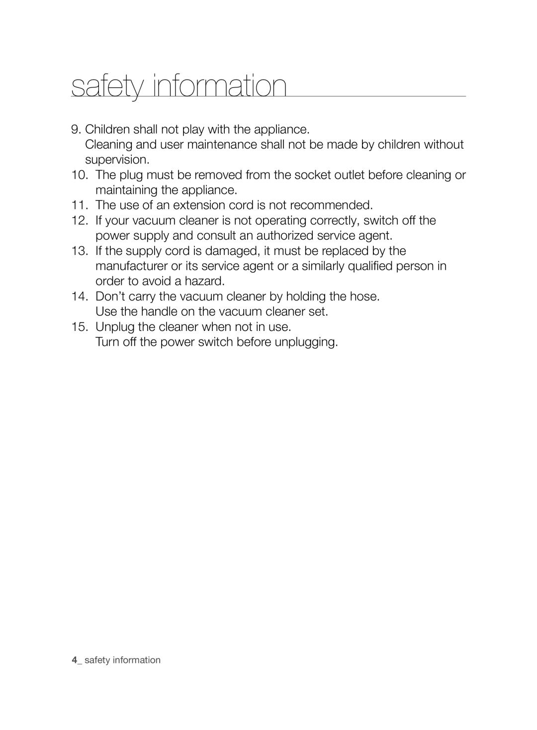 Samsung VCC88E0H3R/BOL, VCC8850H3B/XEC, VCC8850H3R/BOL, VCC8850H3R/XEO manual Safety information 