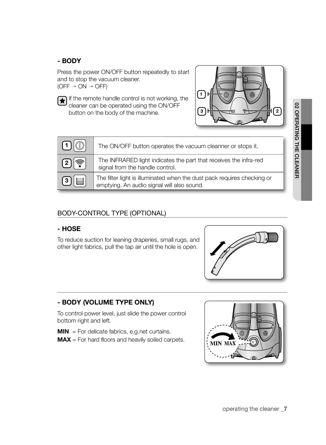 Samsung VCC8850H3R/XEE, VCC8850H3B/XEE manual Body, BODY-CONTROL Type Optional 