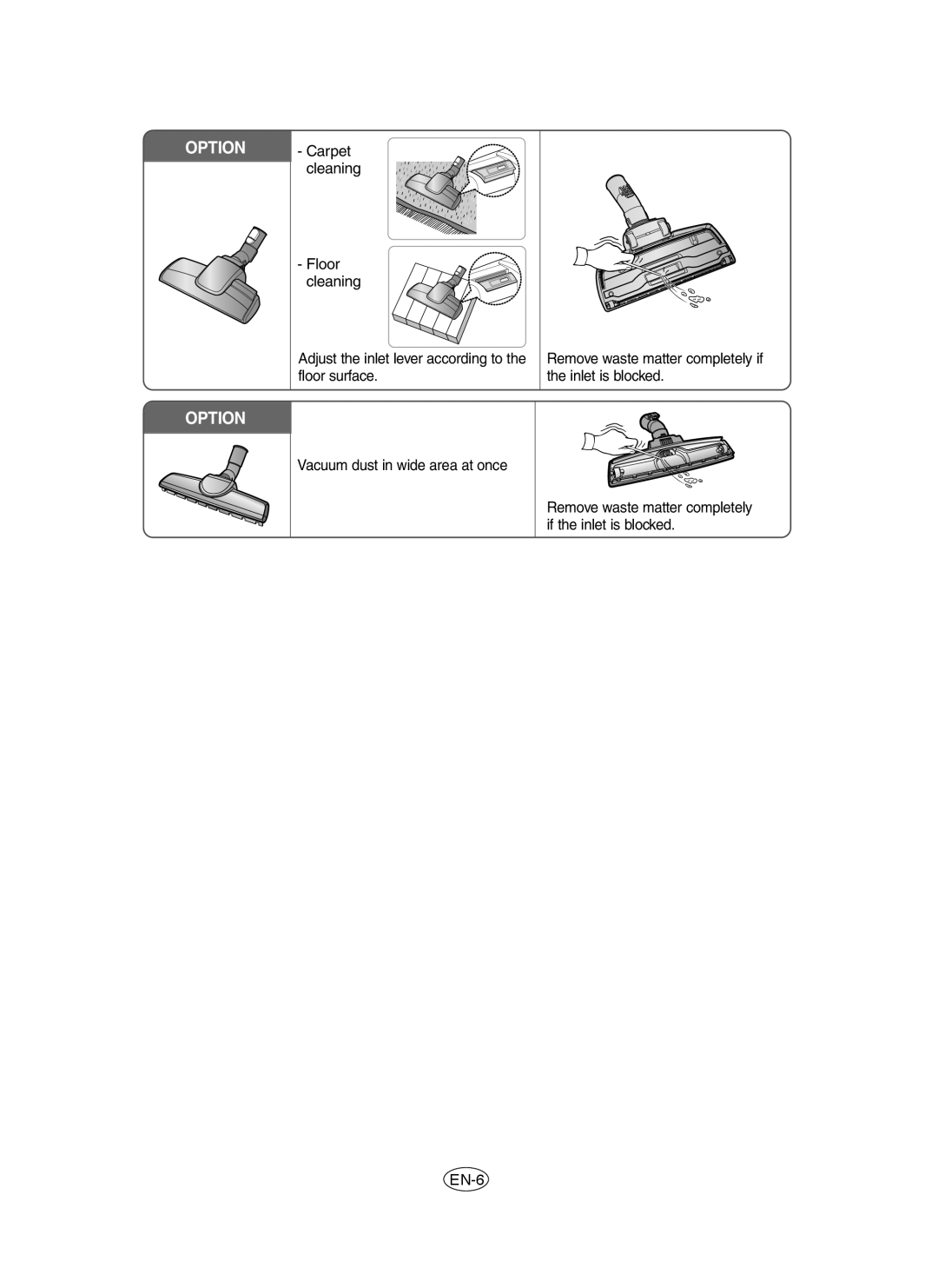 Samsung VCC91E0H3G/XEH, VCC9150H31/BOL, VCC9150H31/XEH, VCC91E0H3G/BOL manual EN-6 