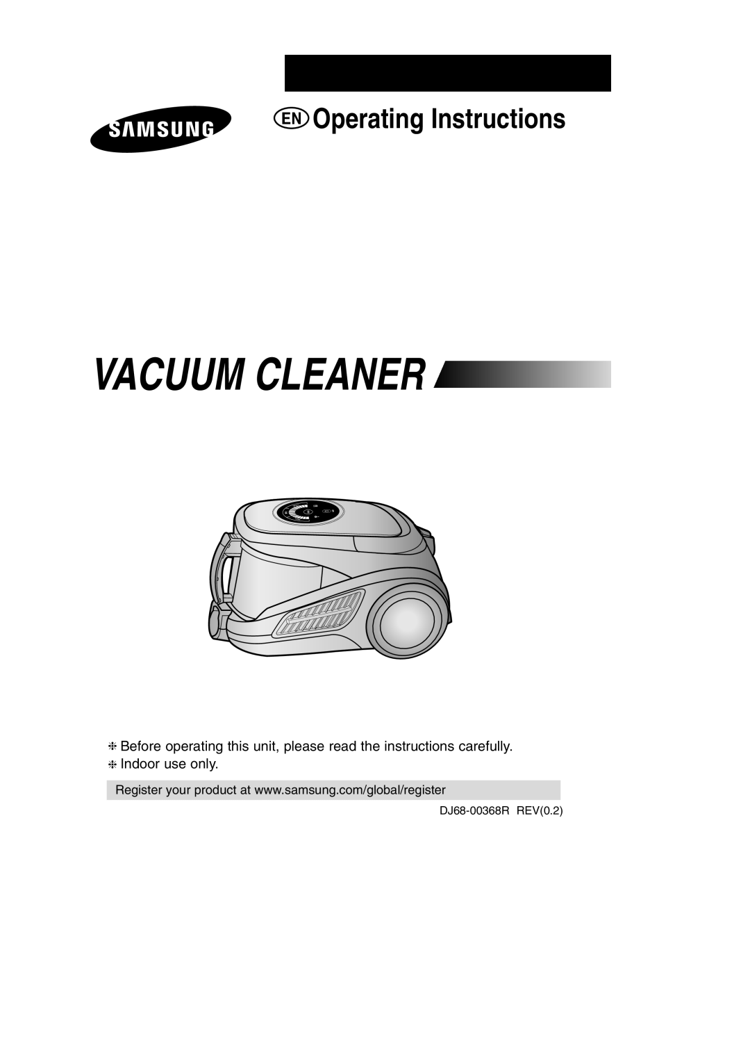 Samsung VCC9540H2K/XSV, VCC9540H2K/TWL manual Vacuum Cleaner 