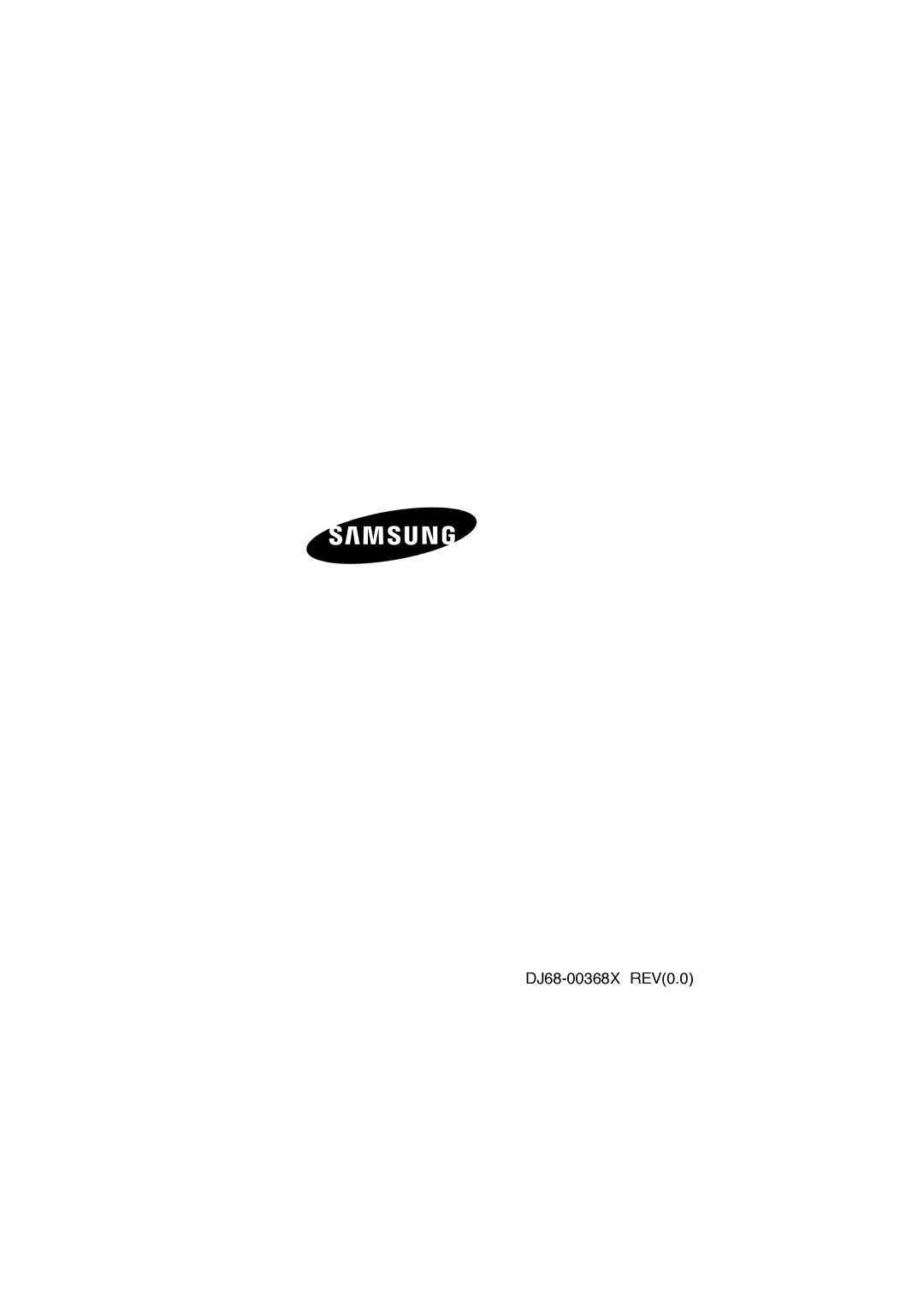 Samsung VCC9560H3K/SBW, VCC9560H3K/XSB, VCC9560H3K/XEV manual DJ68-00368X REV0.0 