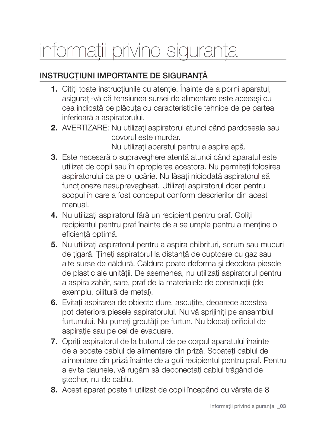 Samsung VCD9452S32/BOL, VCD9420S33/XEH, VCD9420S31/BOL, VCD9420S42/ATC, VCD9420S32/UMG Instrucţiuni Importante DE Siguranţă 