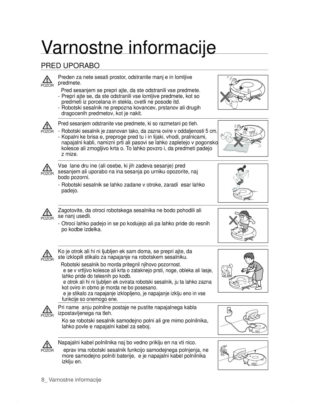 Samsung VCR8824T3R/XET manual Bodo pozorni 