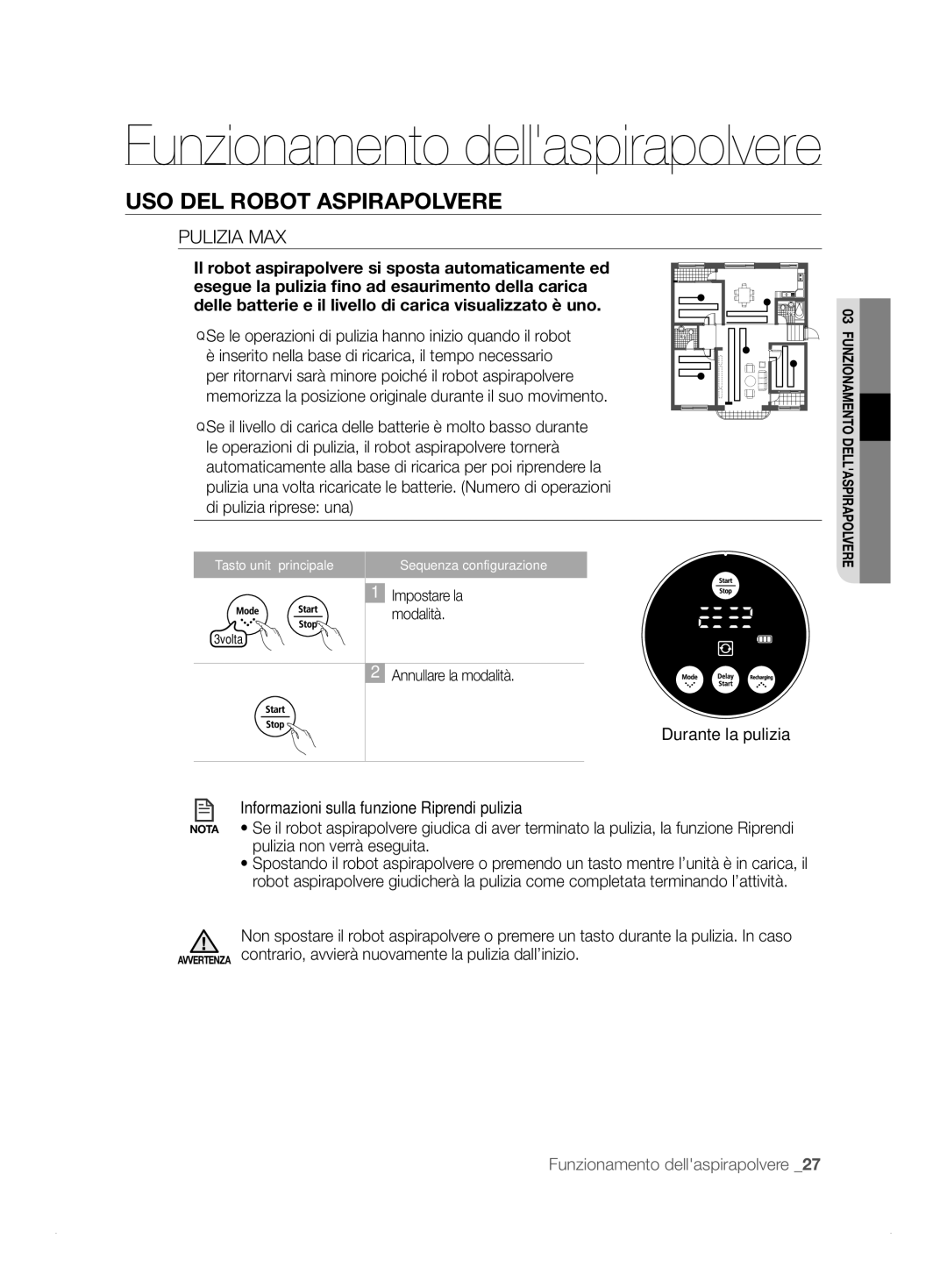 Samsung VCR8824T3R/XET manual Pulizia MAX 