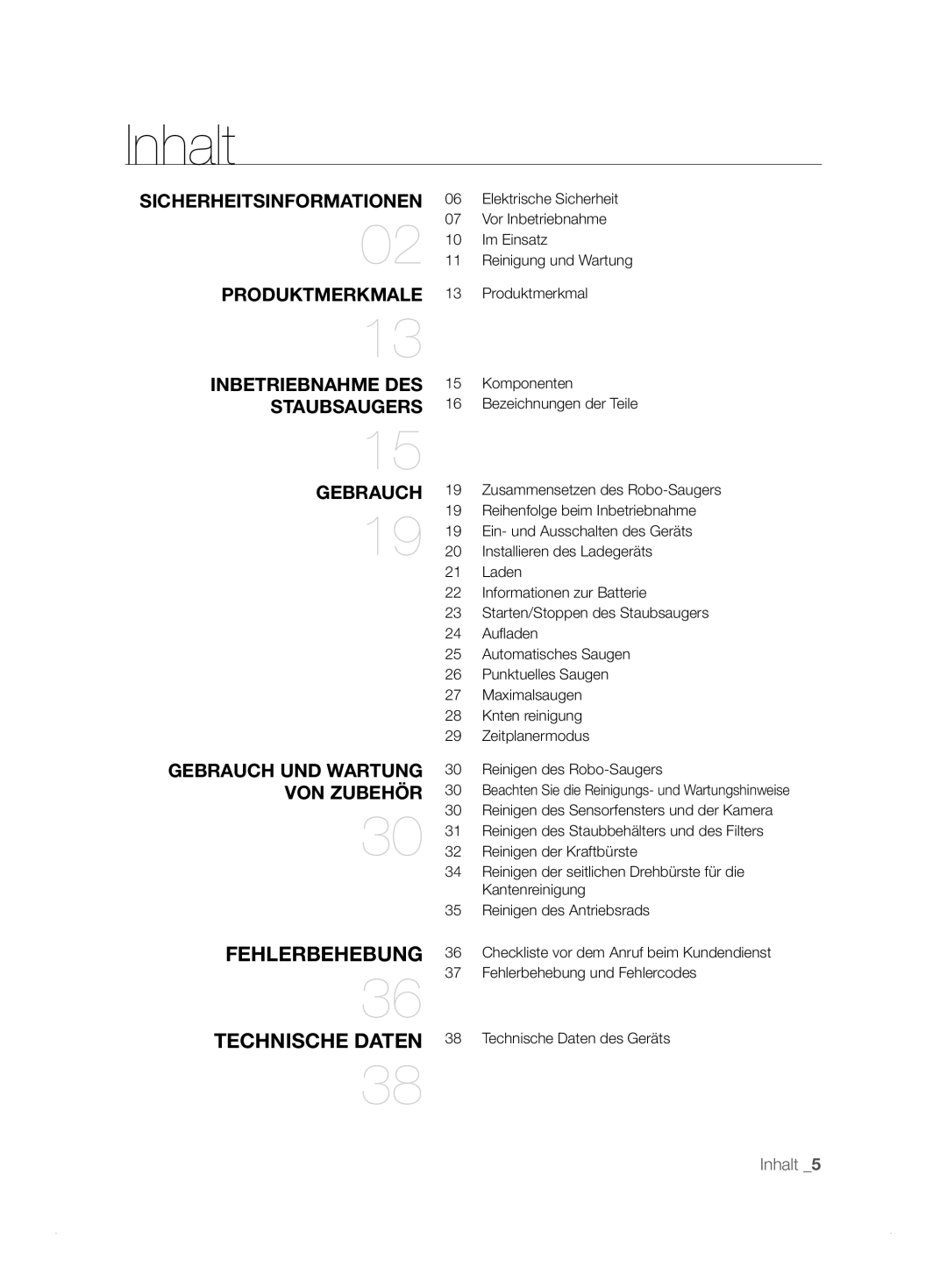 Samsung VCR8824T3R/XET manual Inhalt 