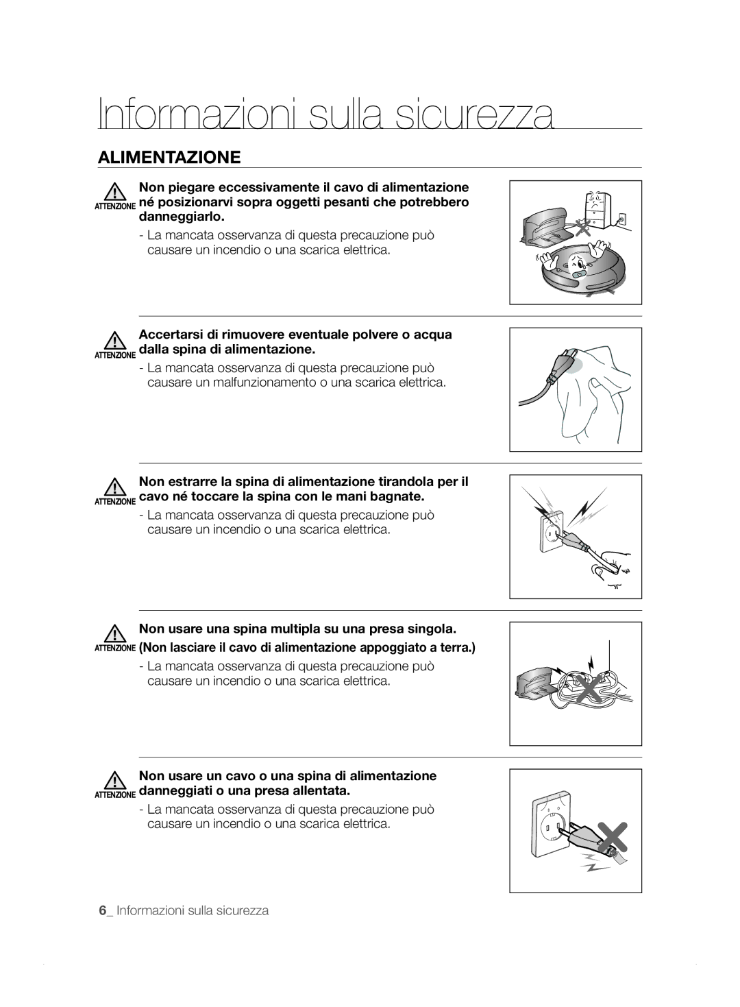 Samsung VCR8824T3R/XET manual Alimentazione 