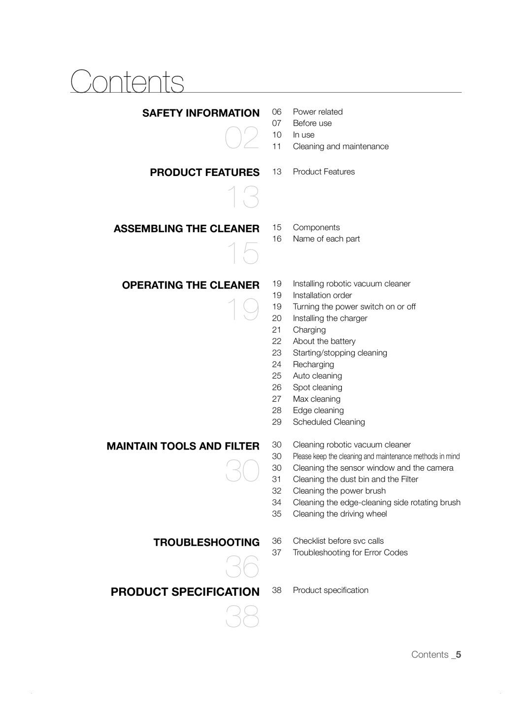 Samsung VCR8824T3R/XET manual Contents 