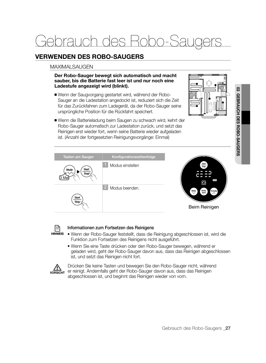 Samsung VCR8825T3R/XEF, VCR8825T3B/XEG, VCR8825T3B/XET, VCR8825T3R/XET manual Maximalsaugen 