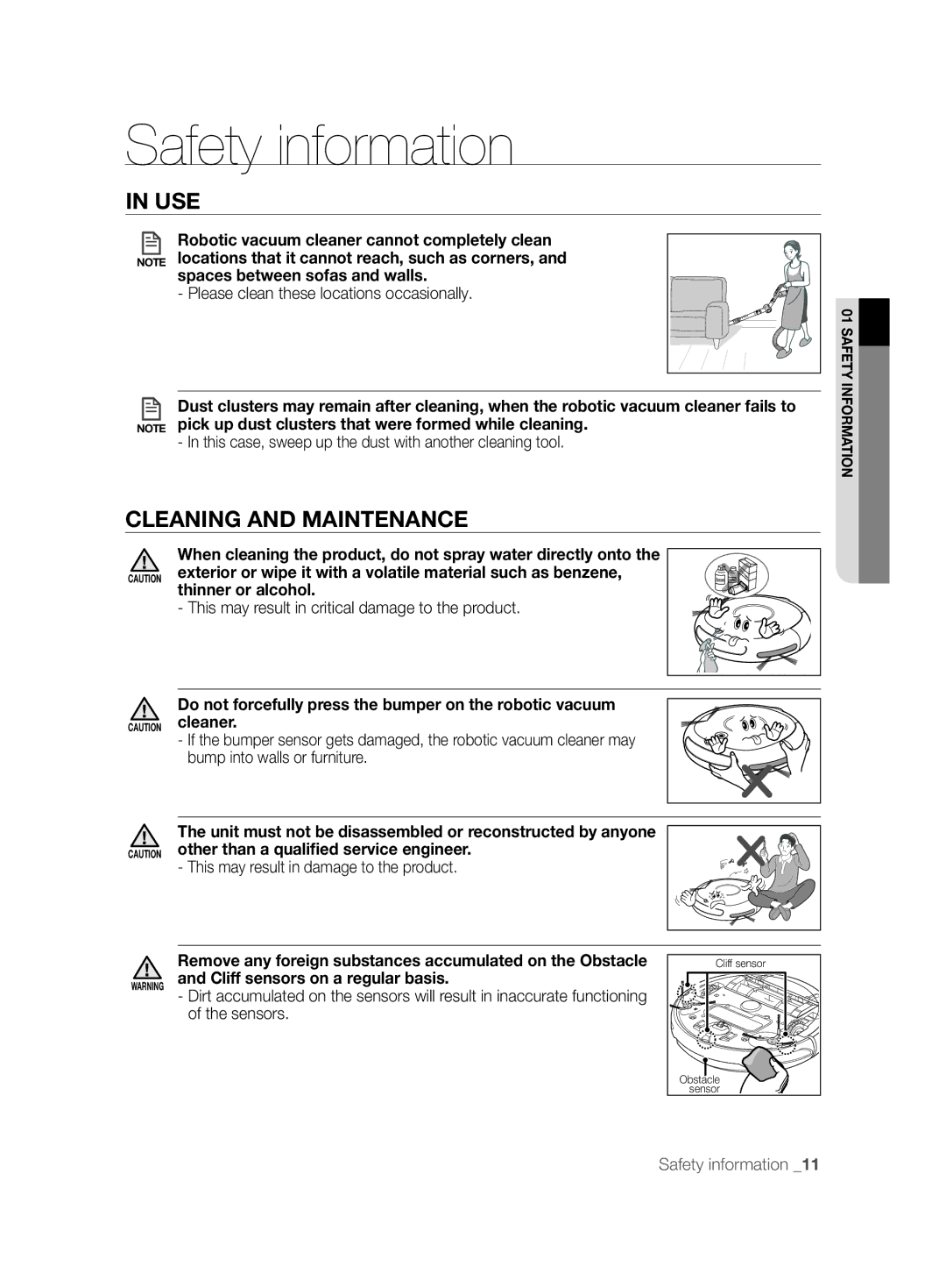 Samsung VCR8825T3B/XET, VCR8825T3R/XEO, VCR8825T3W/XAG manual Cleaning and Maintenance 