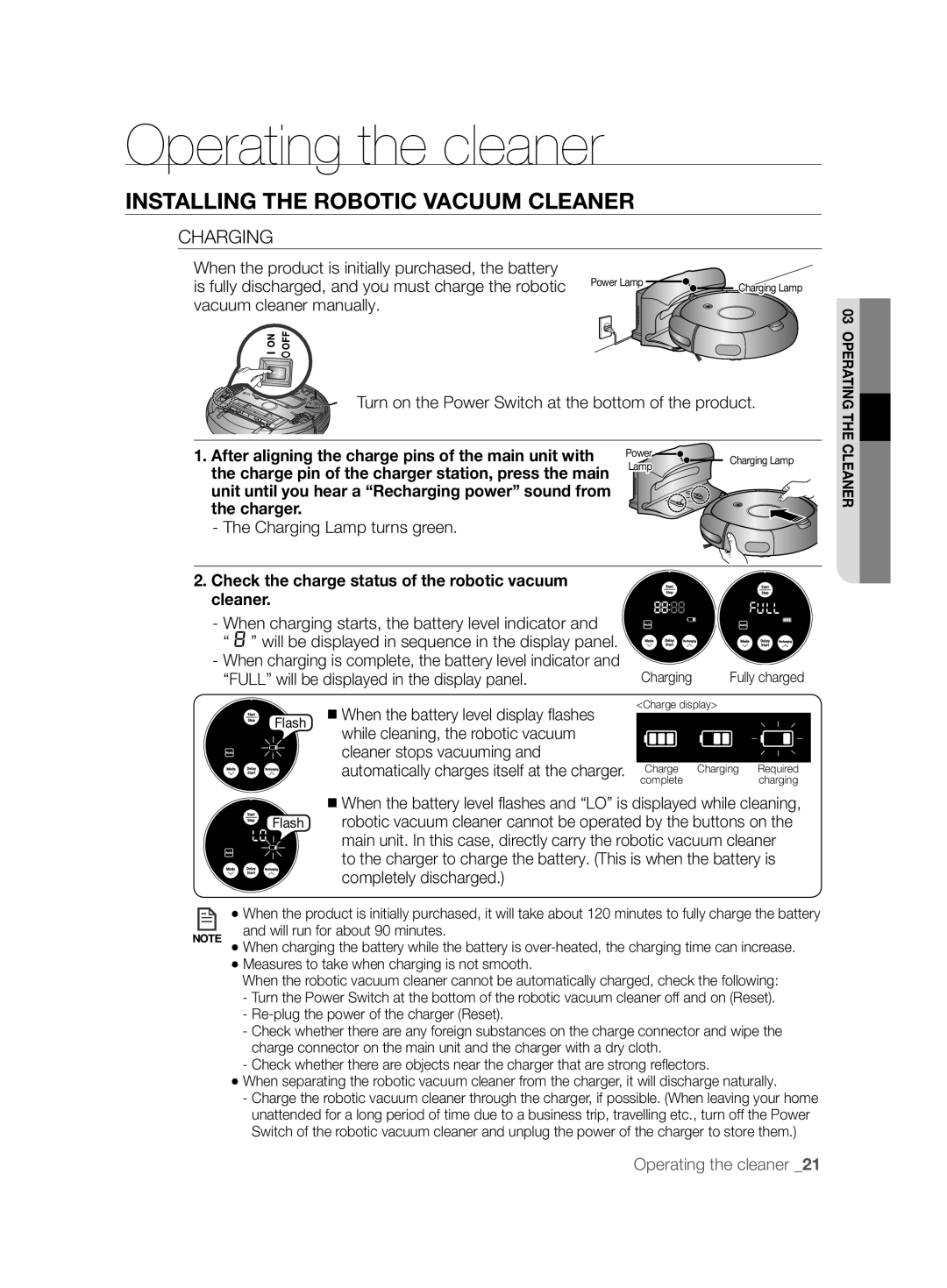 Samsung VCR8825T3B/XET, VCR8825T3R/XEO manual Charging, After aligning the charge pins of the main unit with, Charger 