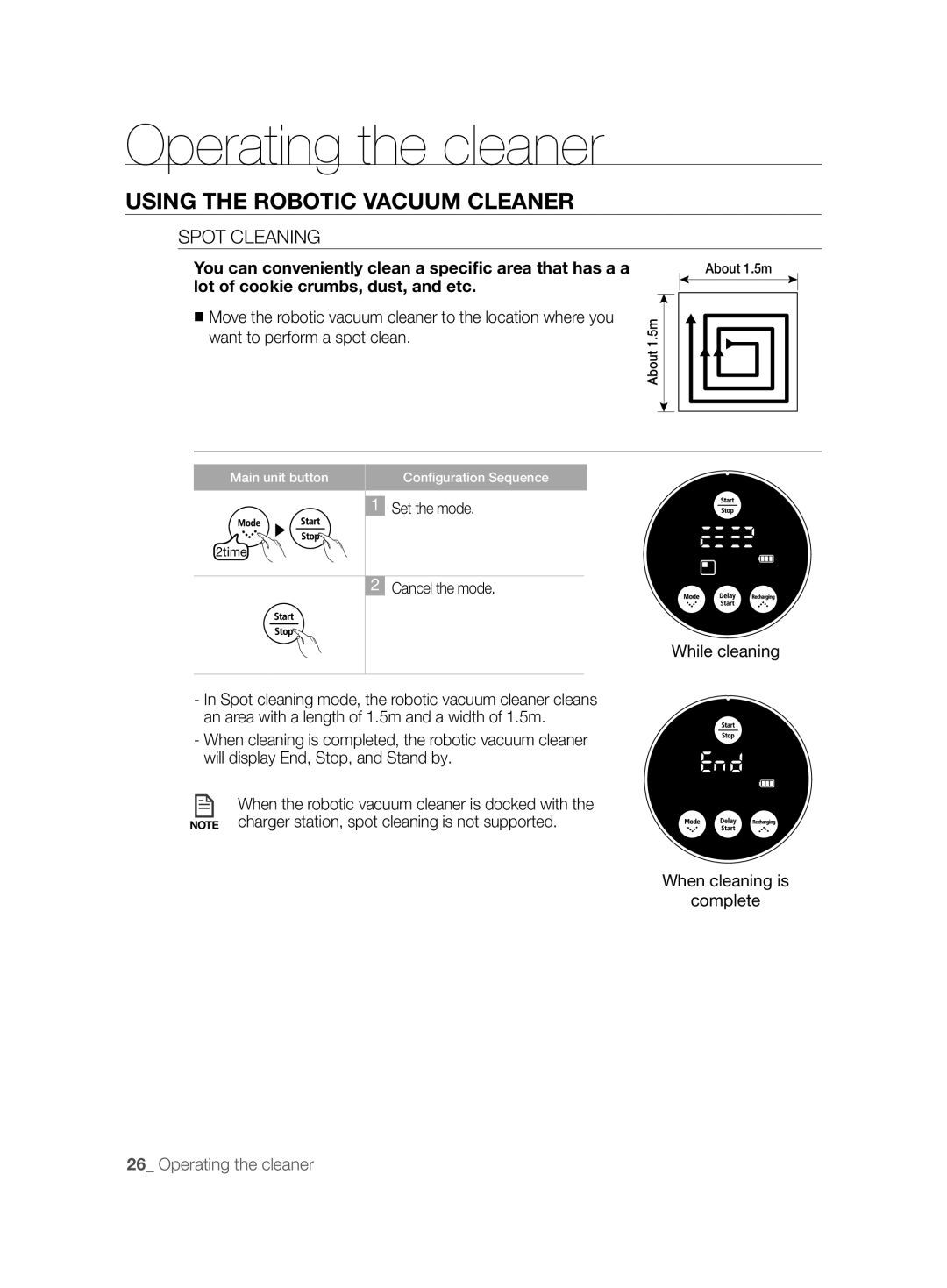 Samsung VCR8825T3W/XAG, VCR8825T3B/XET, VCR8825T3R/XEO manual Spot Cleaning 