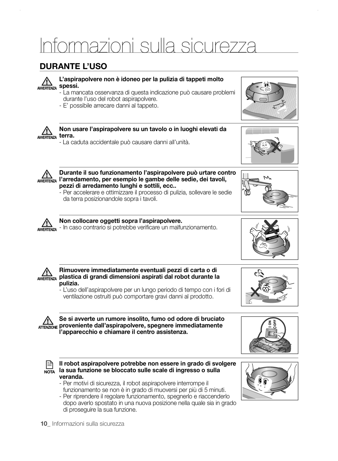 Samsung VCR8825T3B/XET, VCR8825T3R/XET manual Durante L’USO, La caduta accidentale può causare danni all’unità 