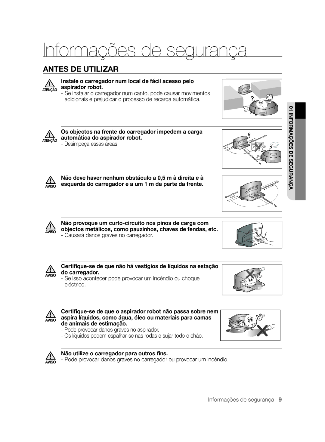 Samsung VCR8828T3B/XEF manual Os objectos na frente do carregador impedem a carga, De animais de estimação 