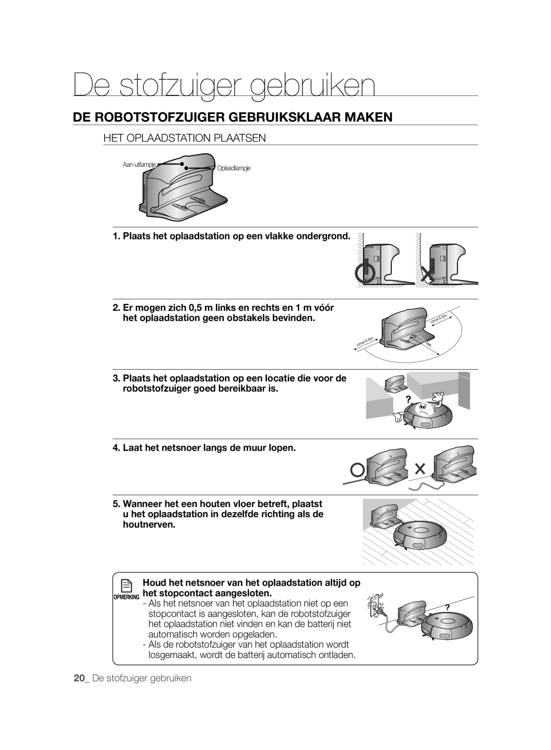 Samsung VCR8828T3B/XEF manual HET Oplaadstation Plaatsen 