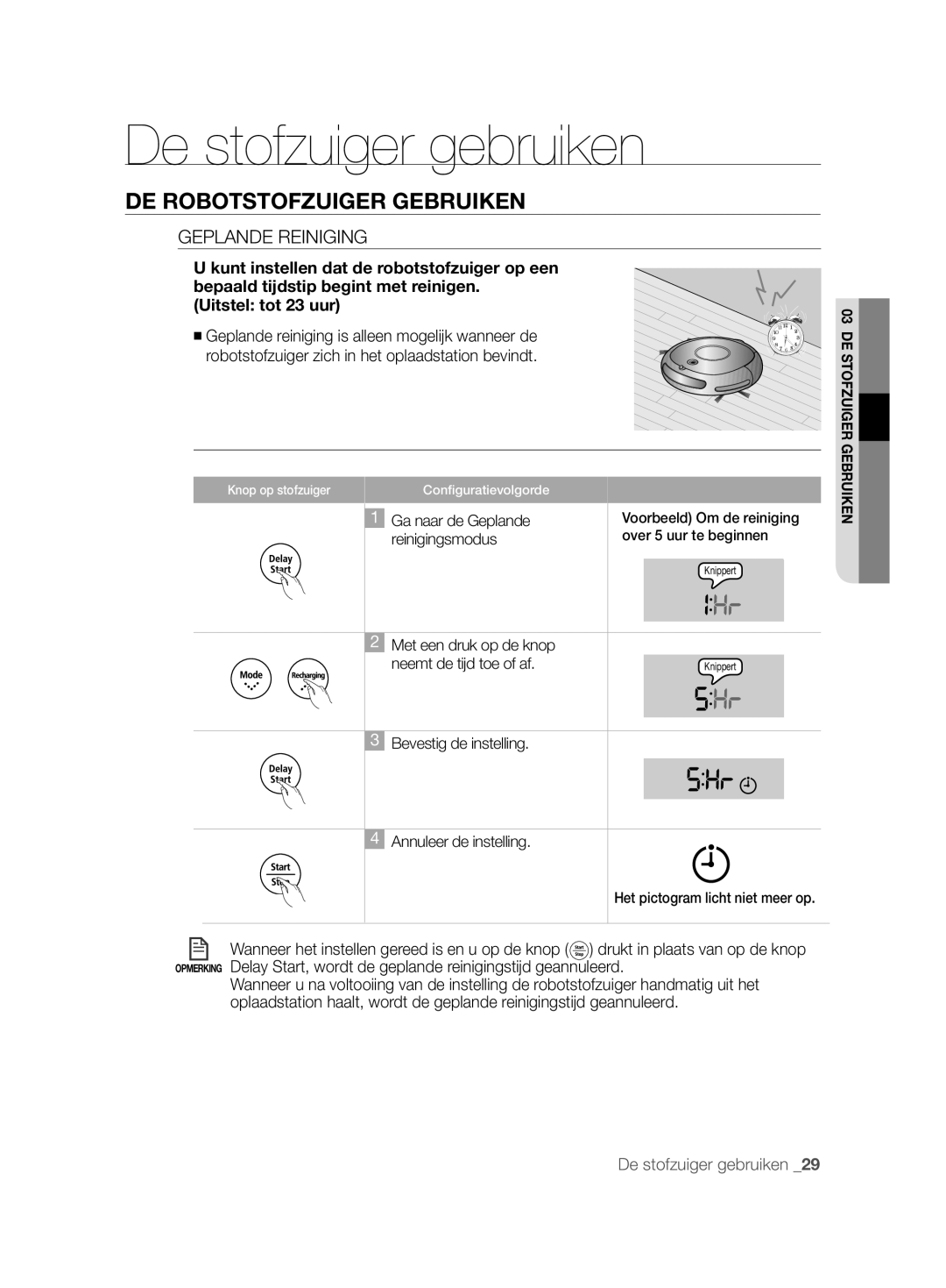 Samsung VCR8828T3B/XEF manual Geplande Reiniging 