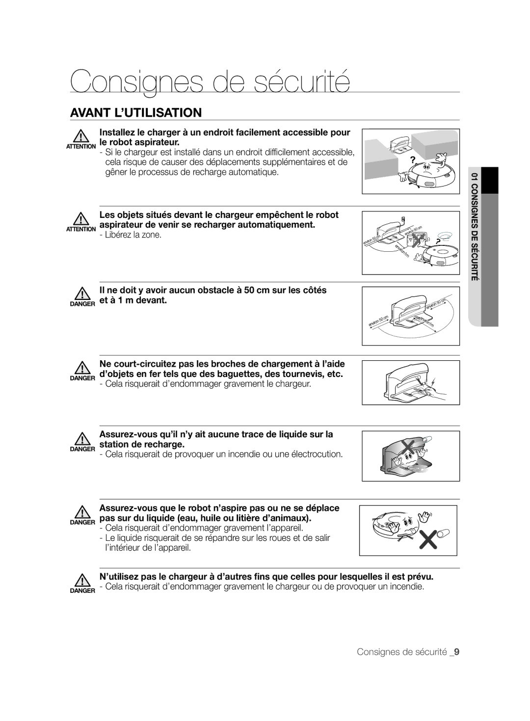 Samsung VCR8828T3B/XEF manual Installez le charger à un endroit facilement accessible pour 