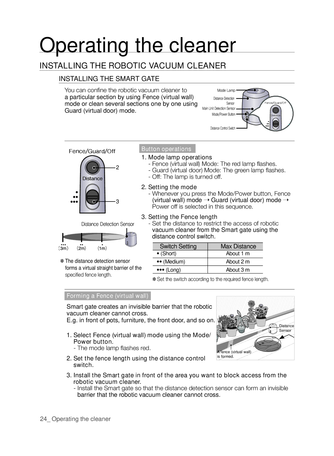 Samsung VCR8830T1R, SR8830, DJ68-00518A user manual Installing the Smart gate, Switch Setting 