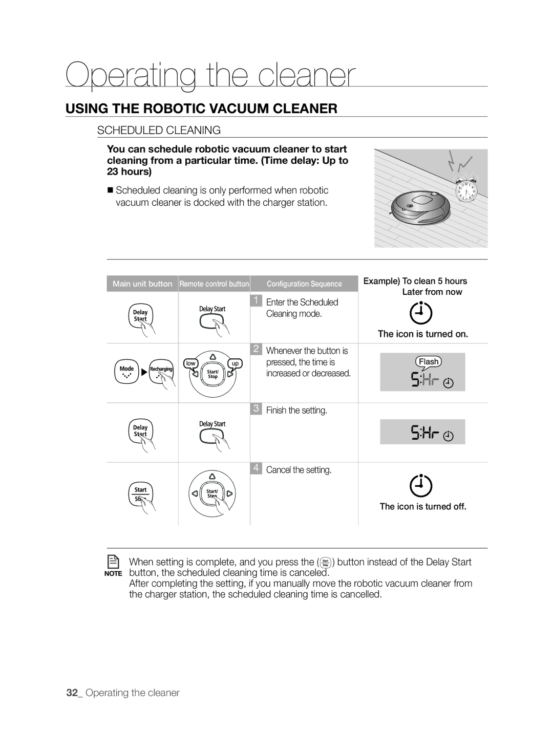 Samsung DJ68-00518A, VCR8830T1R, SR8830 user manual Scheduled Cleaning 