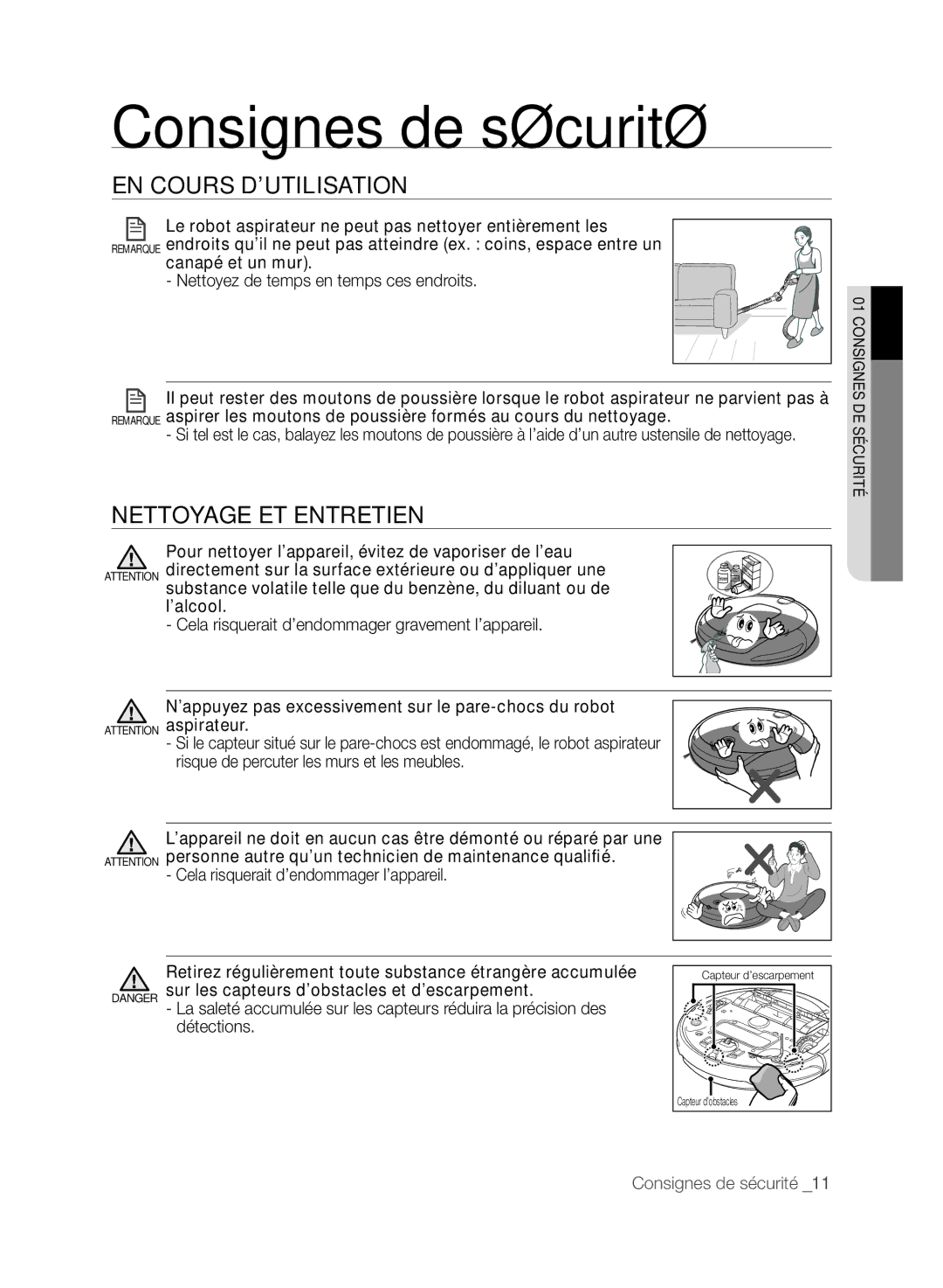 Samsung VCR8830T1R, SR8830, DJ68-00518A user manual Nettoyage ET Entretien, Nettoyez de temps en temps ces endroits 