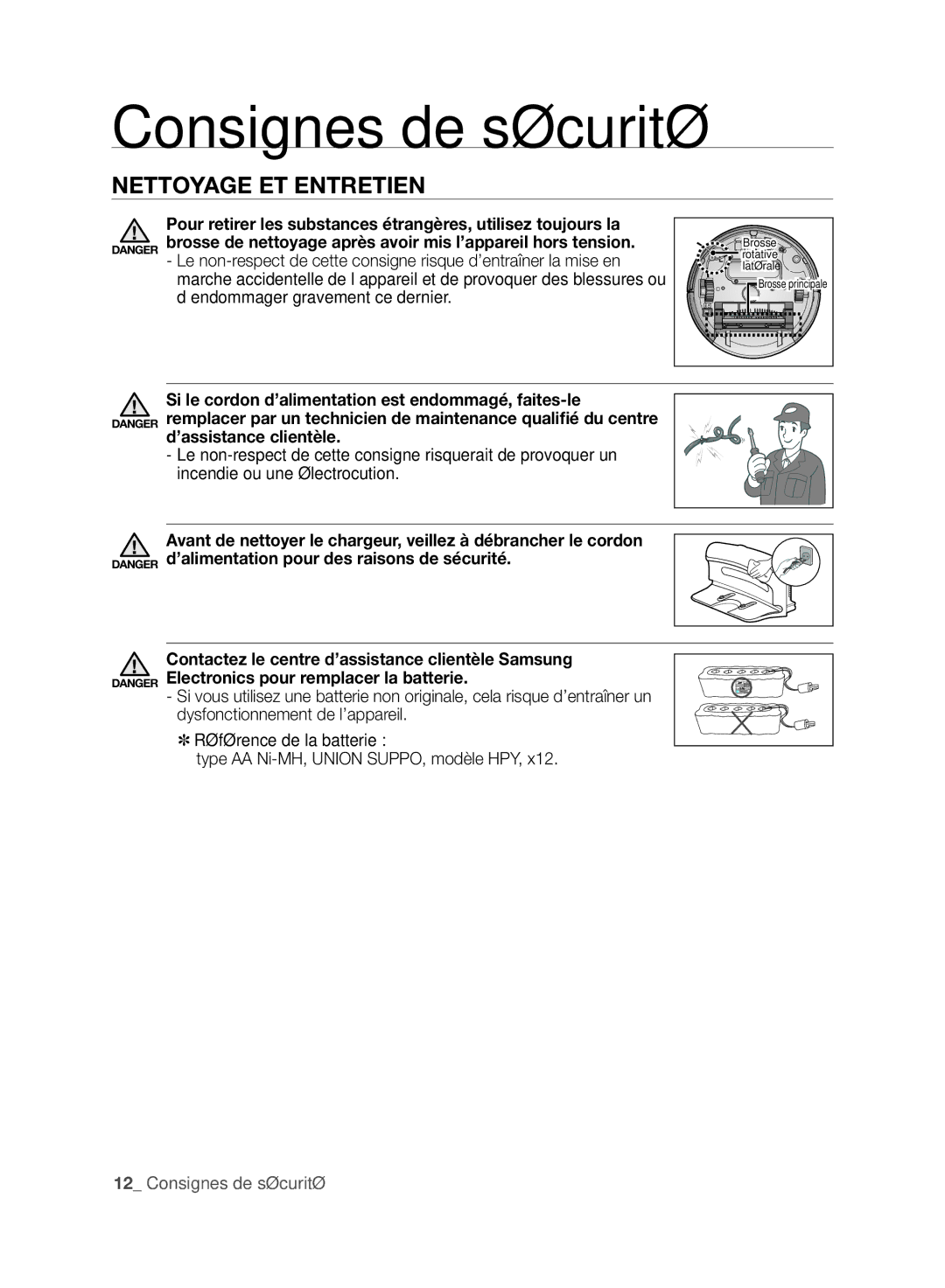 Samsung SR8830, VCR8830T1R, DJ68-00518A user manual ’endommager gravement ce dernier 