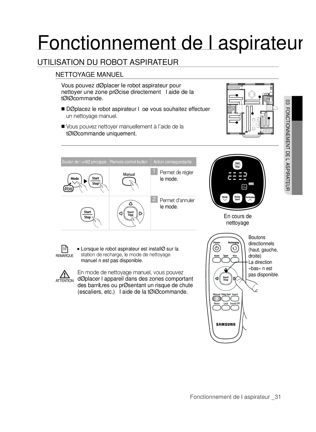 Samsung DJ68-00518A, VCR8830T1R, SR8830 user manual Nettoyage Manuel 