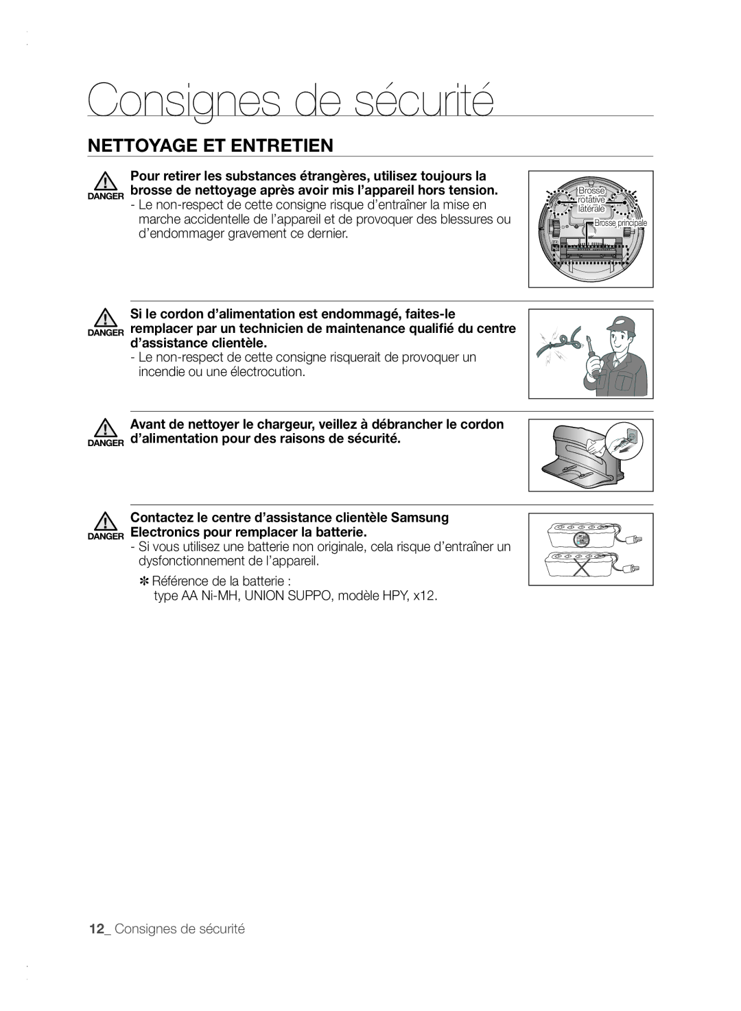 Samsung VCR8840T3K/XEF manual Brosse 