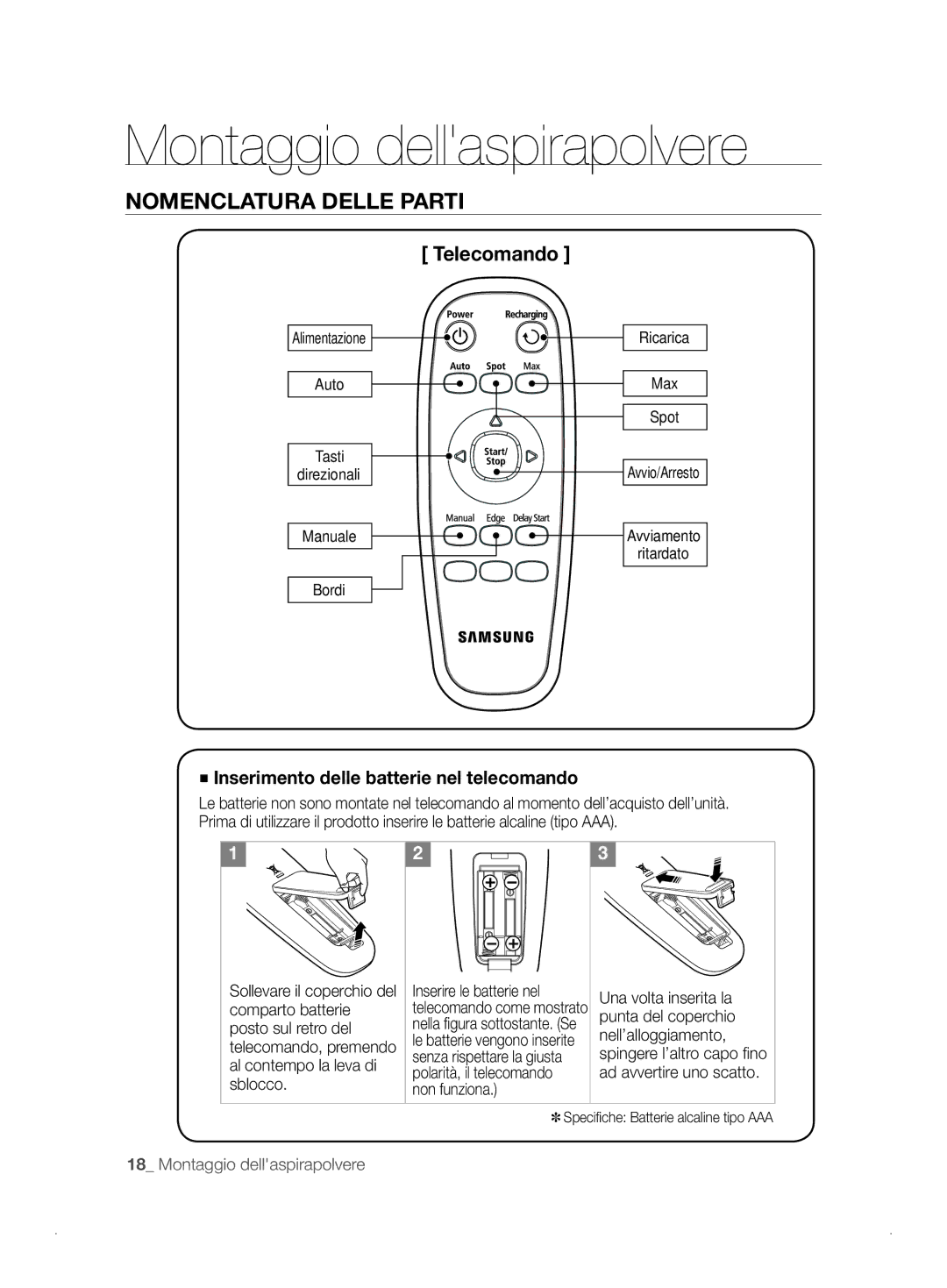 Samsung VCR8841T3B/XEF manual Telecomando 