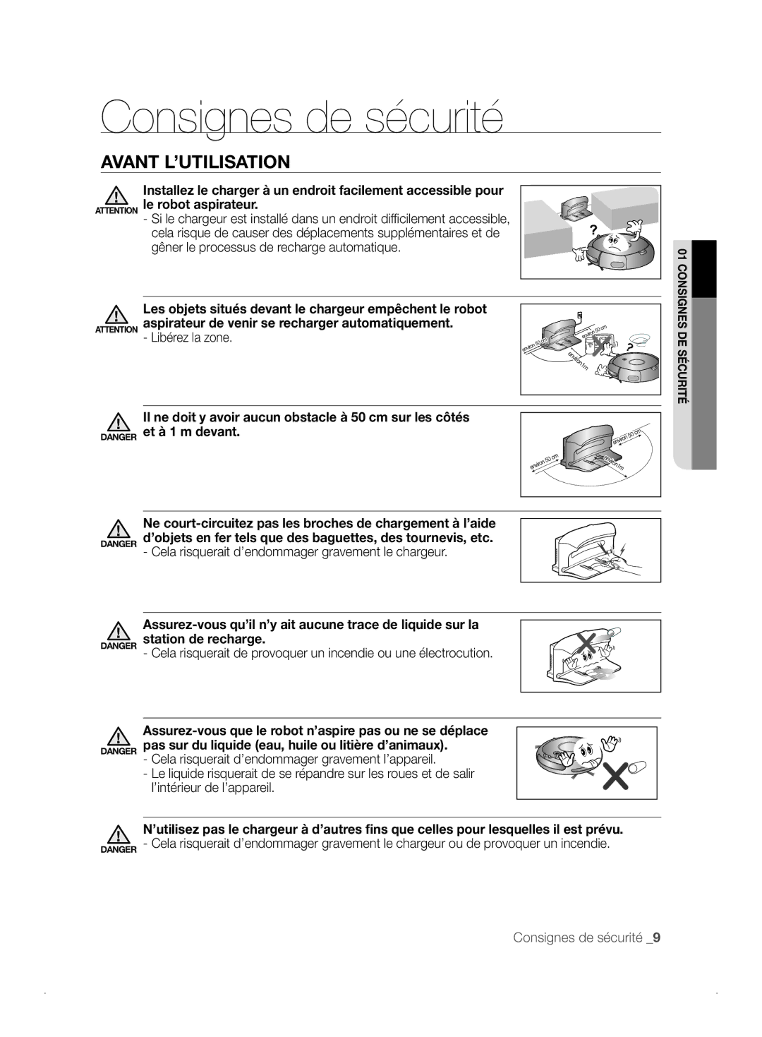 Samsung VCR8841T3B/XEF manual Installez le charger à un endroit facilement accessible pour 