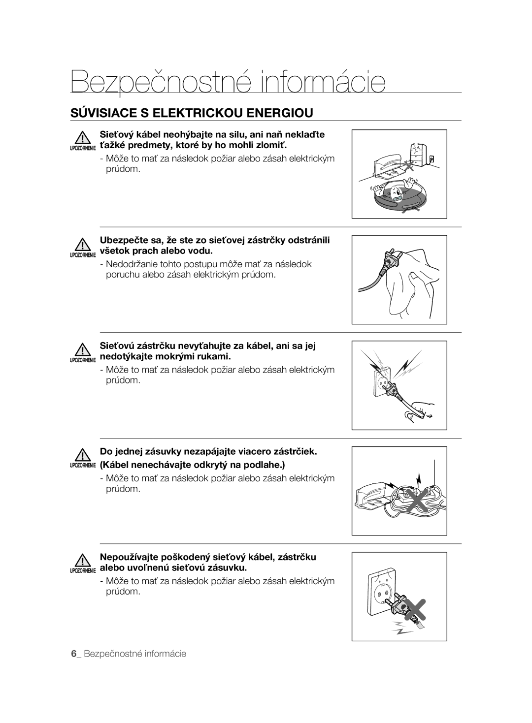 Samsung VCR8845T3A/BOL, VCR8845T3A/XET, VCR8848T3K/XEG, VCR8845T3A/XTR, VCR8845T3A/XEF manual Súvisiace S Elektrickou Energiou 