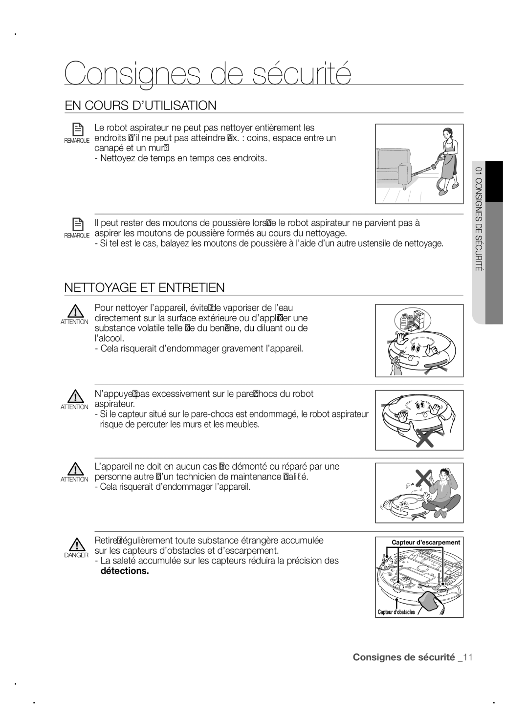 Samsung VCR8845T3A/XEF, VCR8845T3A/XET, VCR8845T3A/XEO manual Nettoyage ET Entretien, Nettoyez de temps en temps ces endroits 