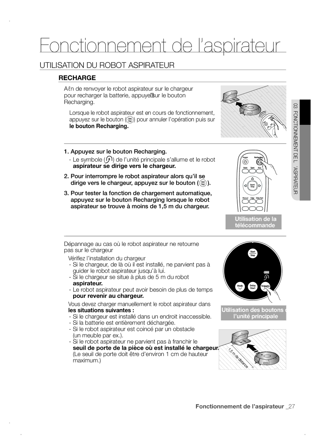 Samsung VCR8845T3A/XEO, VCR8845T3A/XET, VCR8845T3A/XEF manual Recharge 