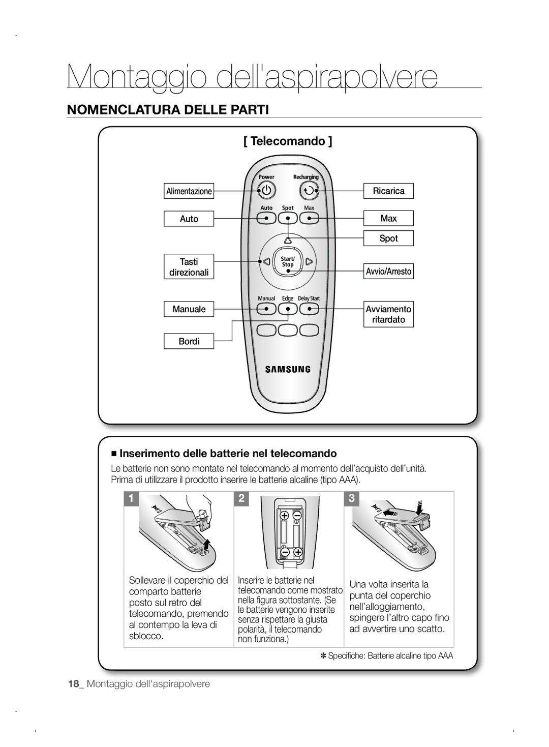 Samsung VCR8845T3A/XET, VCR8845T3A/XEF, VCR8845T3A/XEO manual Telecomando 