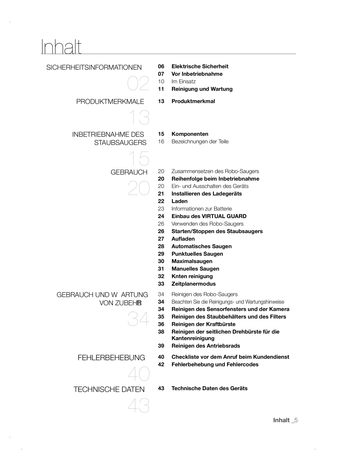 Samsung VCR8845T3A/XET, VCR8845T3A/XEF, VCR8845T3A/XEO manual Inhalt, Sicherheitsinformationen, Produktmerkmale 