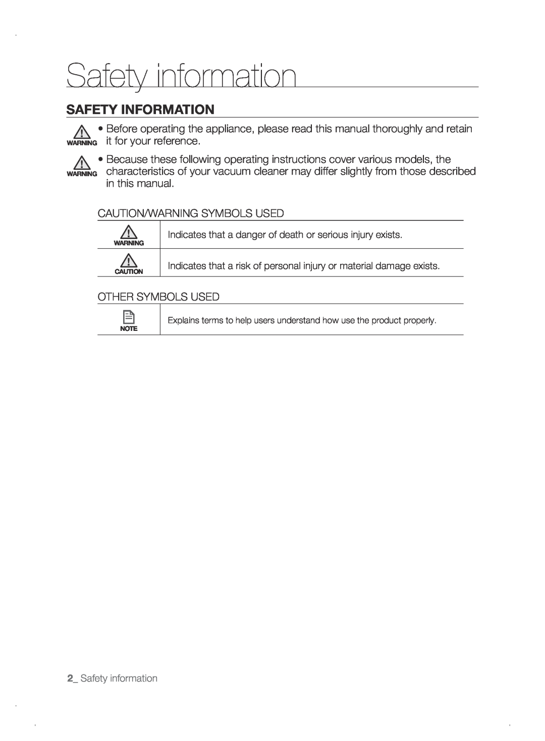 Samsung VCR8845T3A/XEO, VCR8845T3A/XET, VCR8845T3A/XEF manual Safety information, Safety Information 