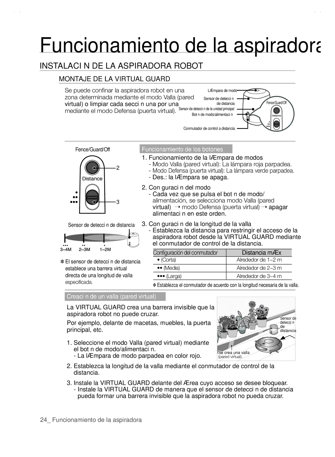 Samsung VCR8845T3A/XET, VCR8845T3A/XEF manual Montaje DE LA Virtual Guard, Se puede confinar la aspiradora robot en una 