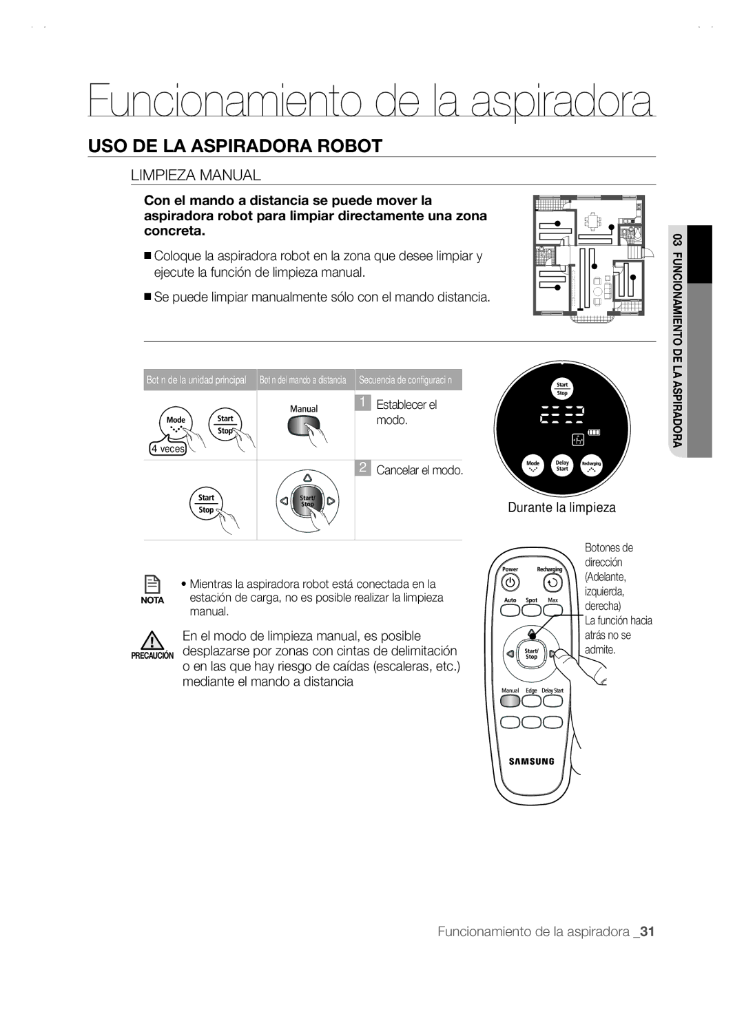 Samsung VCR8845T3A/XEF, VCR8845T3A/XET, VCR8845T3R/XEC manual Limpieza Manual 