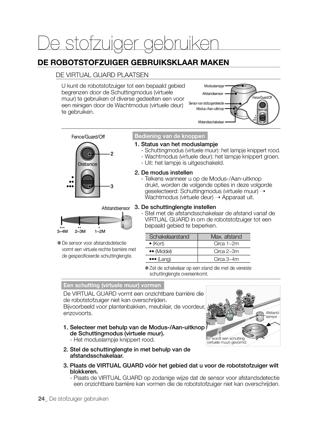 Samsung VCR8845T3A/XEF, VCR8845T3A/XET, VCR8849T3A/XEF manual DE Virtual Guard Plaatsen, Schakelaarstand, Enzovoorts 