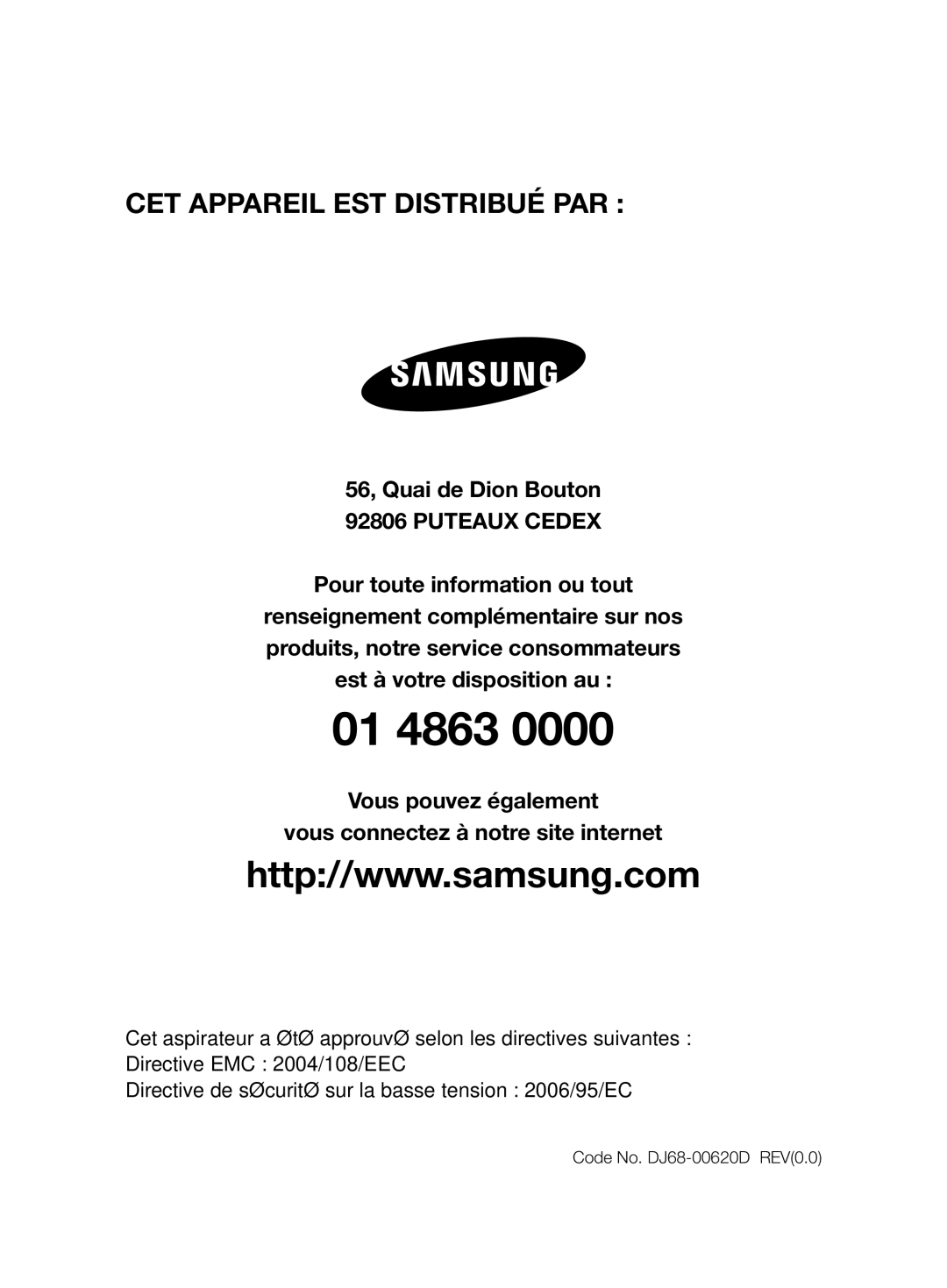 Samsung VCR8847T3B/XEF manual 01 4863 