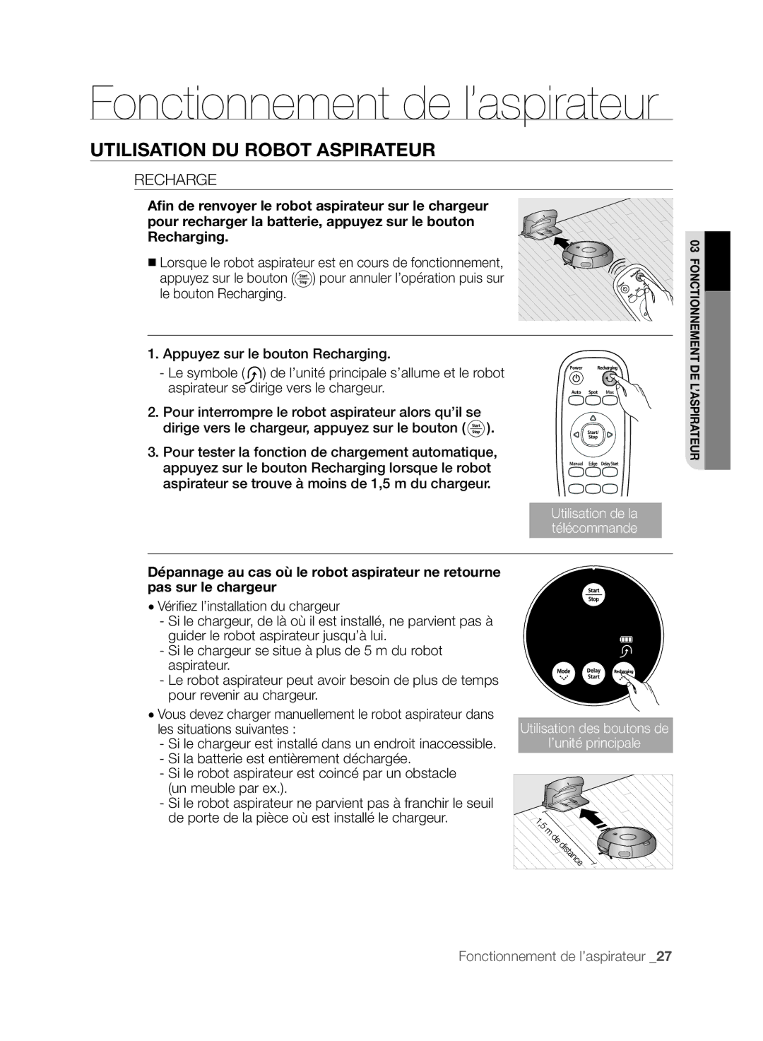 Samsung VCR8846T3R/XEF, VCR8848T3K/XEG, VCR8846T3A/XEG, VCR8848T3K/XEO, VCR8848T3K/SWS manual Recharge 