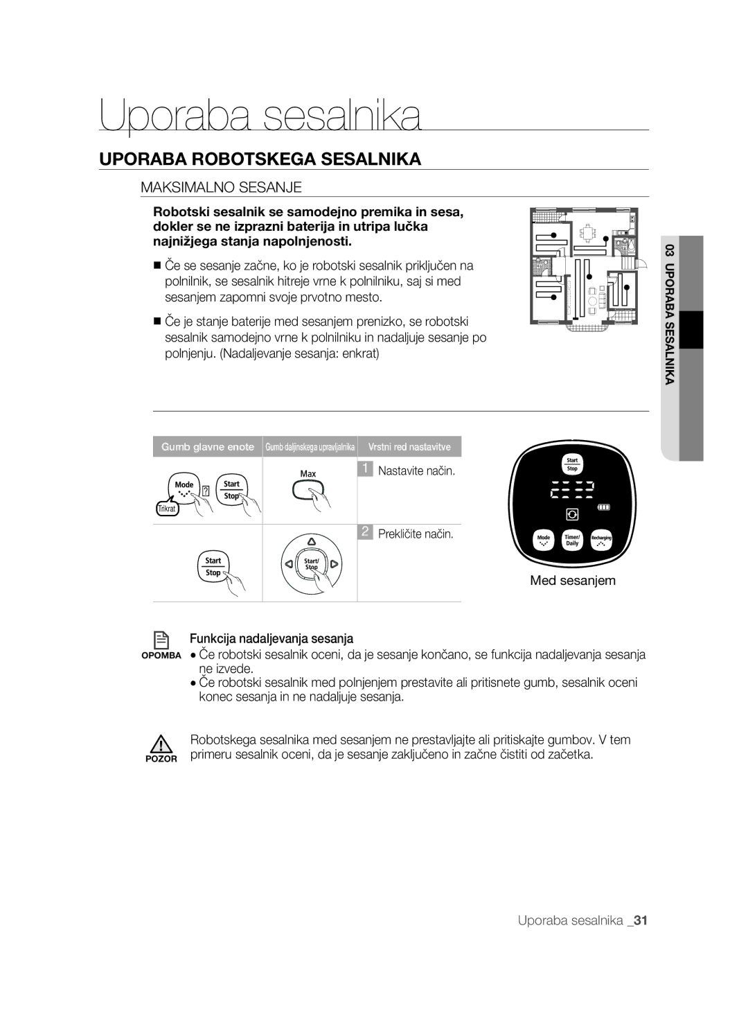 Samsung VCR8850L3R/XEO, VCR8850L3R/XEG, VCR8850L3R/XET, VCR8850L3R/XAG manual Maksimalno Sesanje 