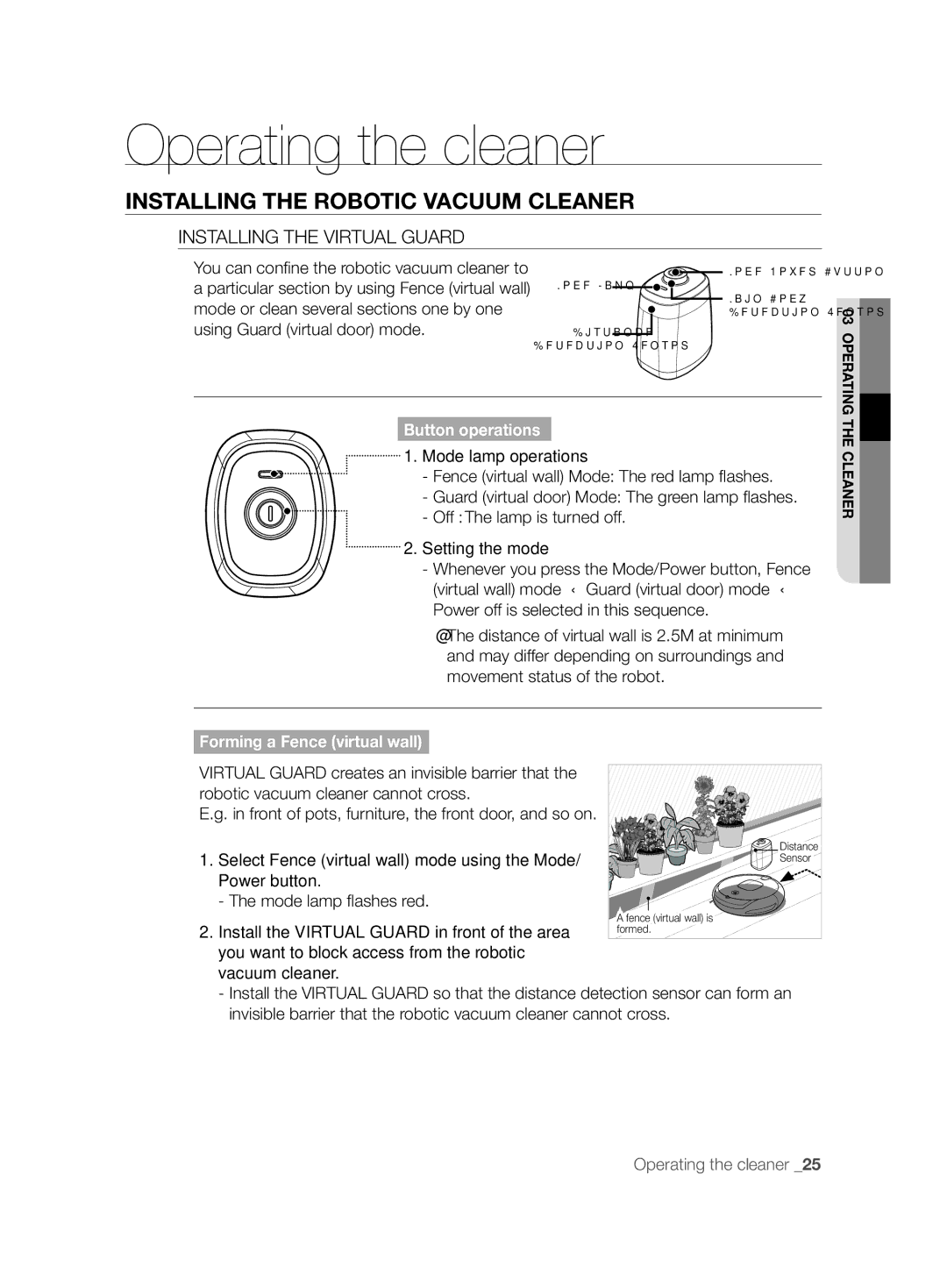 Samsung VCR8850L3R/XET, VCR8850L3R/XEG manual Installing the Virtual Guard, Mode or clean several sections one by one 