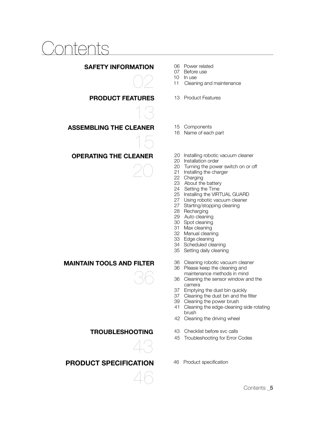 Samsung VCR8850L3R/XET, VCR8850L3R/XEG, VCR8850L3R/XAG, VCR8850L3R/XEO manual Contents 