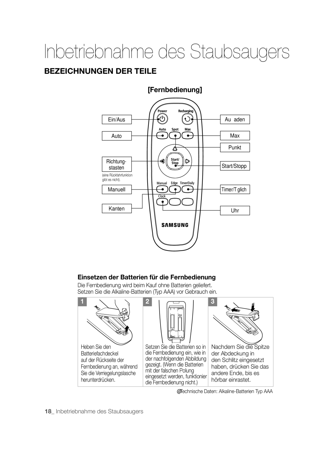 Samsung VCR8850L3R/XEG, VCR8850L3R/XET, VCR8850L3R/XAG manual Fernbedienung 