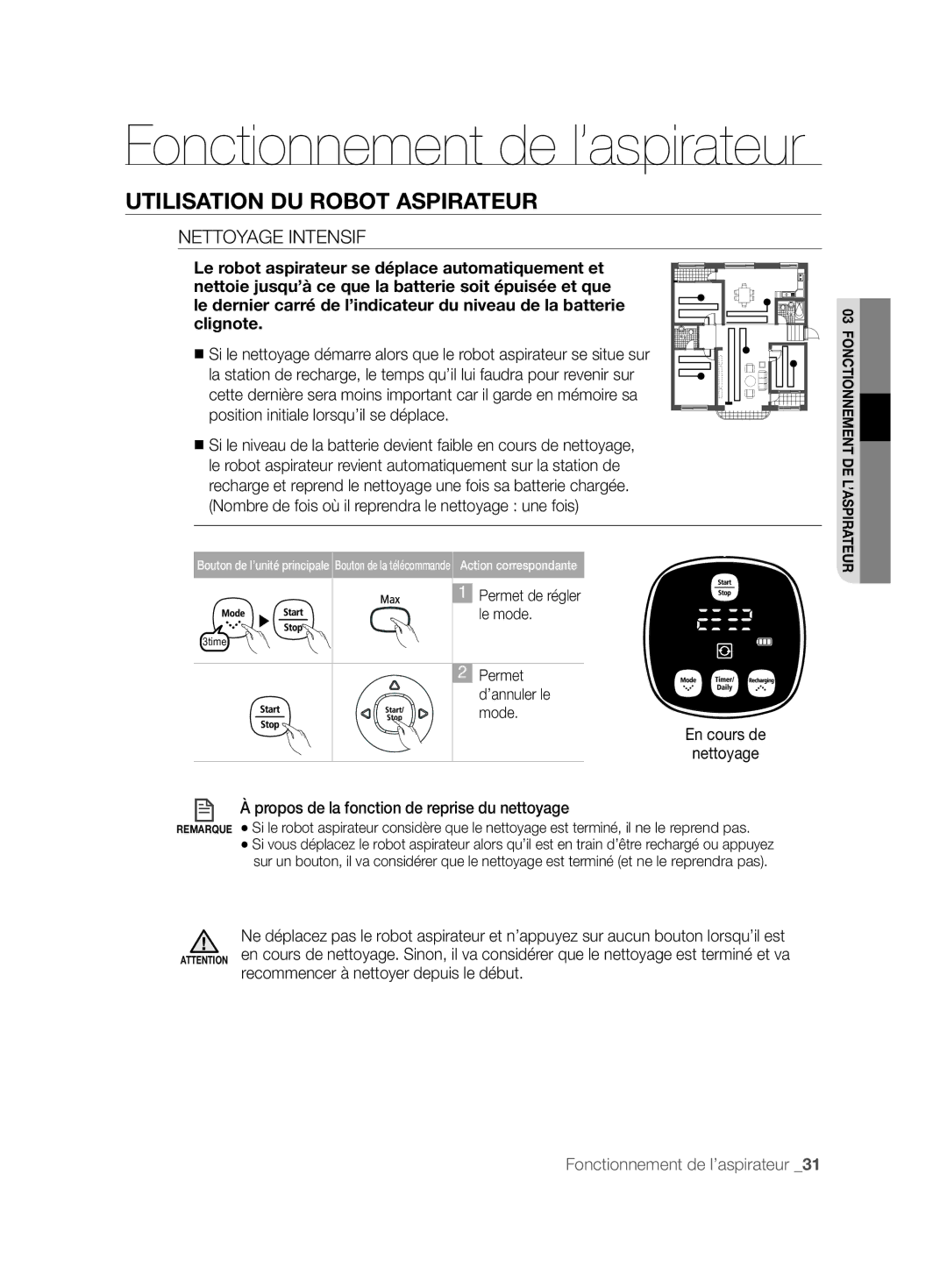 Samsung VCR8850L3R/XET, VCR8850L3R/XEG, VCR8850L3R/XAG manual Nettoyage Intensif 