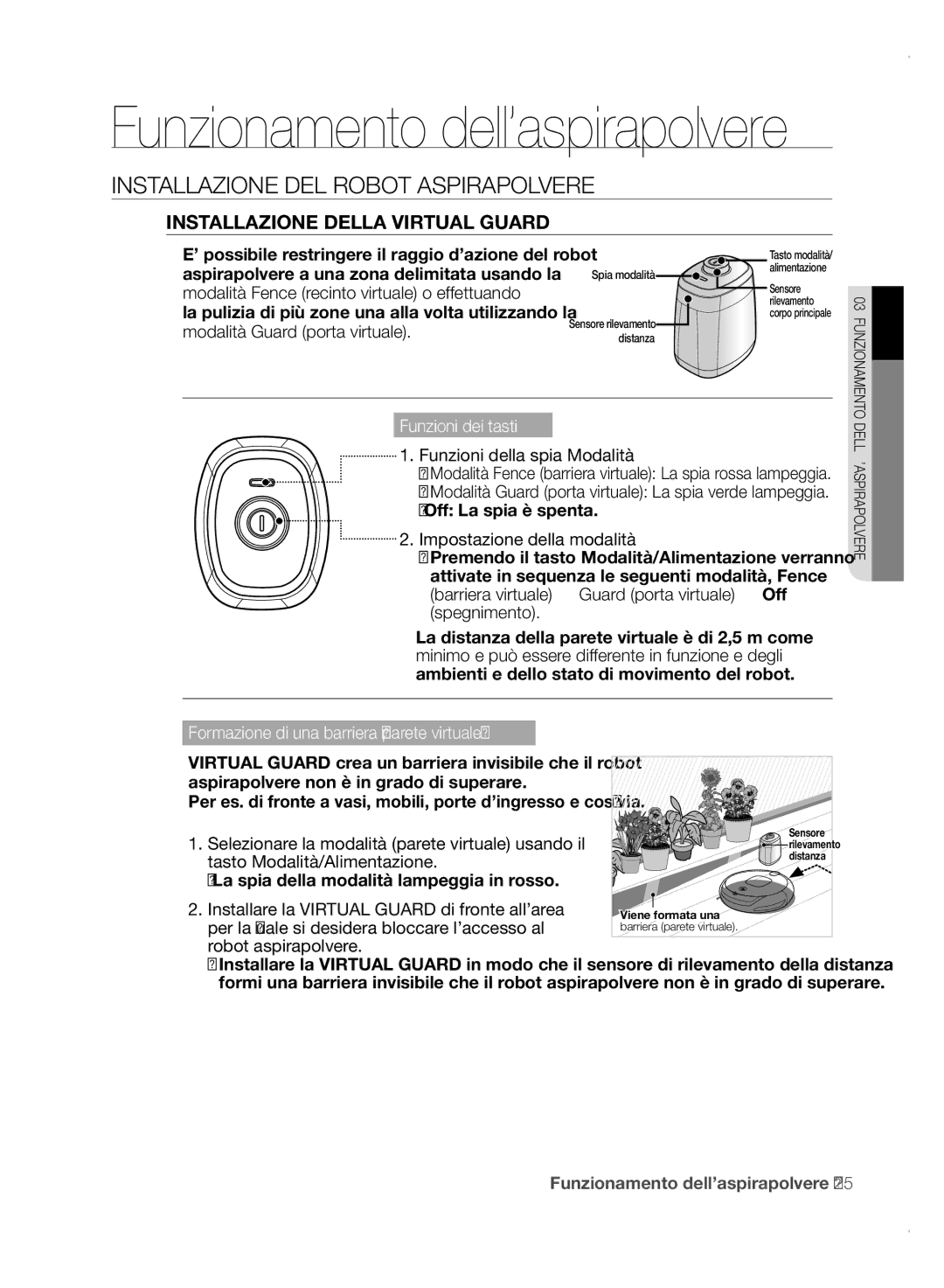 Samsung VCR8850L3R/XET manual Installazione Della Virtual Guard 