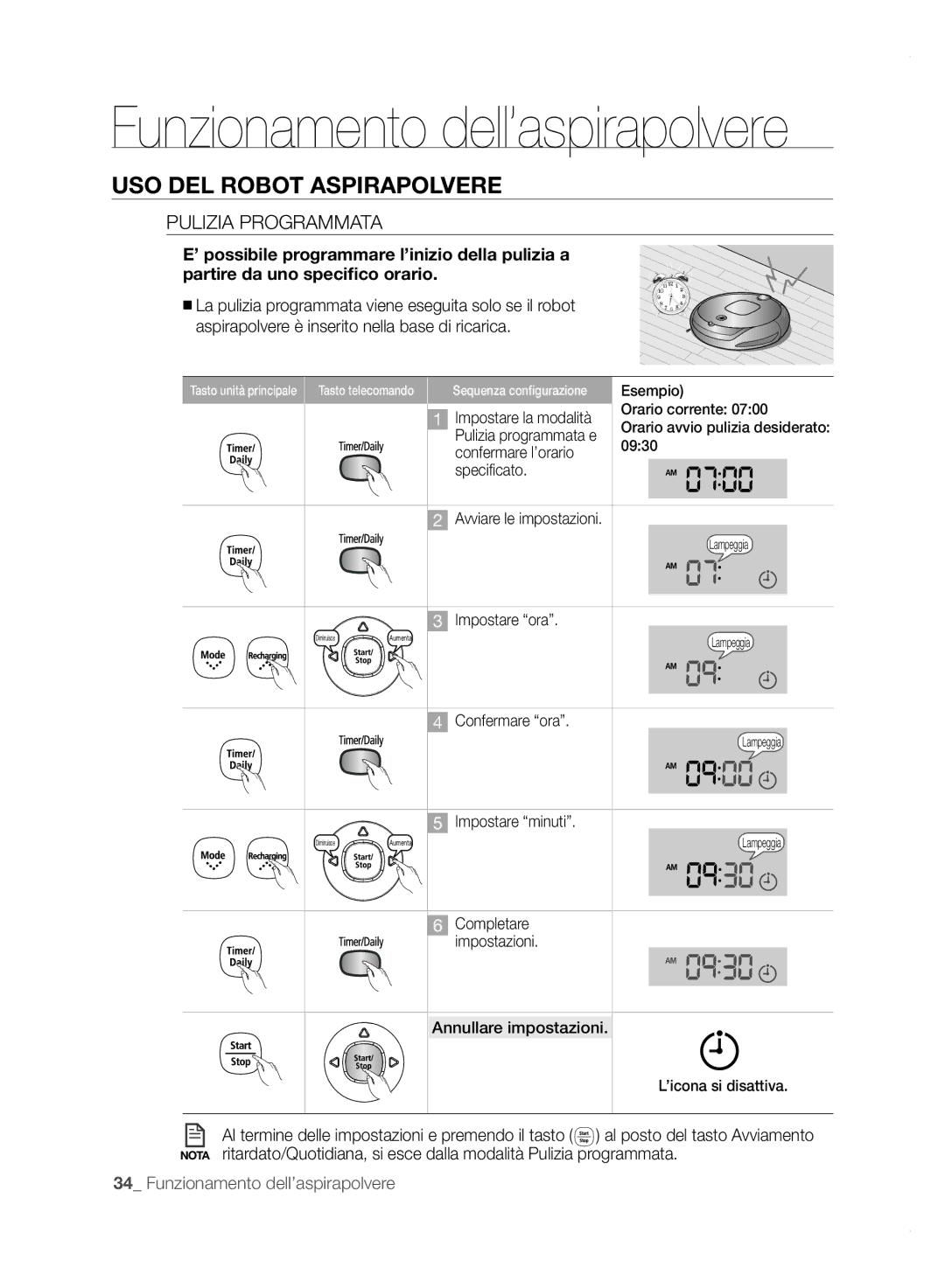 Samsung VCR8850L3R/XET manual Pulizia Programmata 