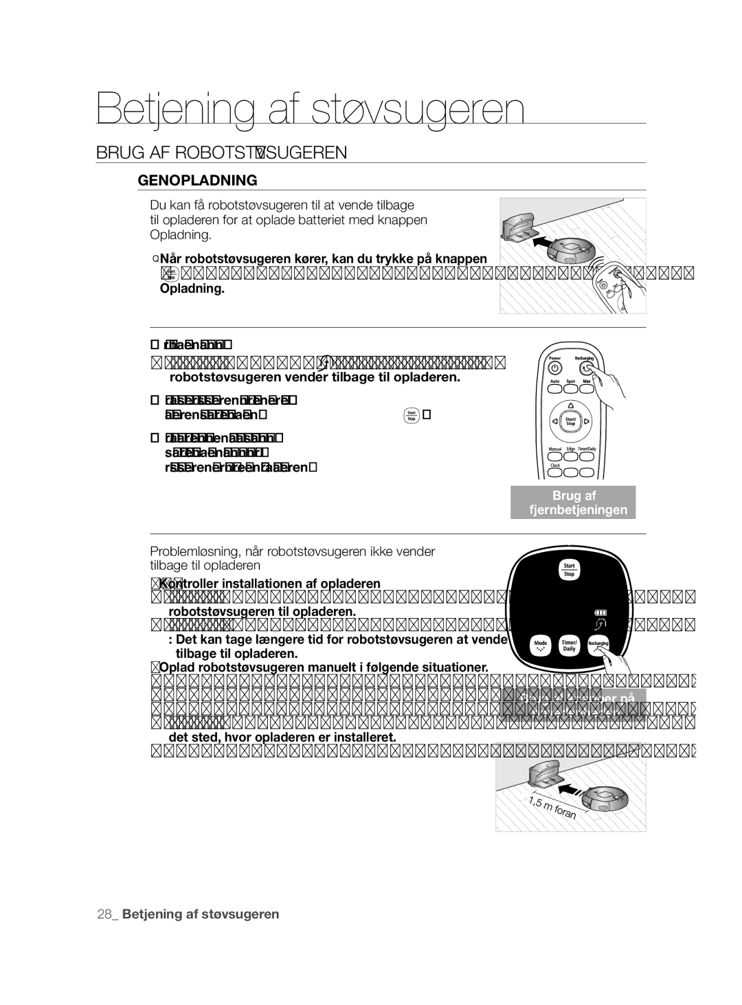 Samsung VCR8855L3B/BOL, VCR8855L3B/XEF, VCR8855L3B/XEE manual Genopladning 